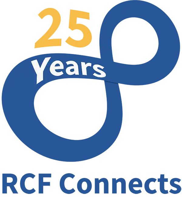 25 years RCF Connects logo